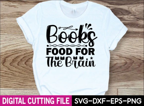 Books Food for the Brain Svg Design
