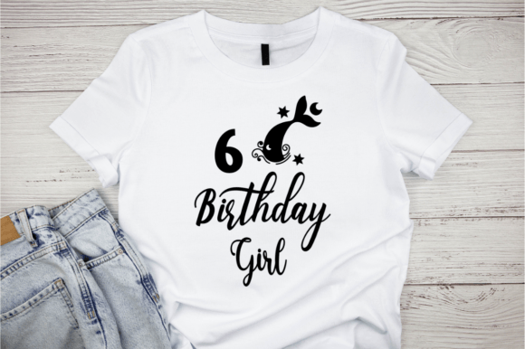 Mermaid 6th Birthday Girl SVG File Review