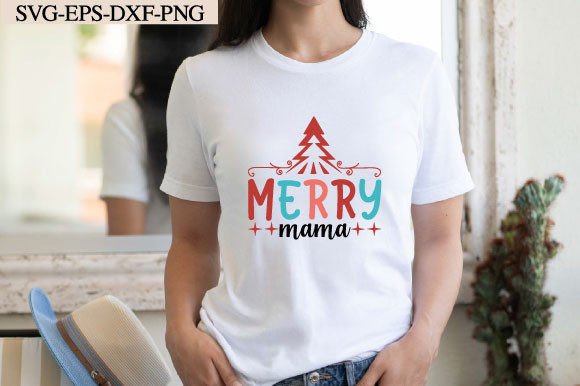 Merry Mama, Retro Christmas Svg Design