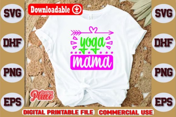 Yoga Mama Embroidery Design